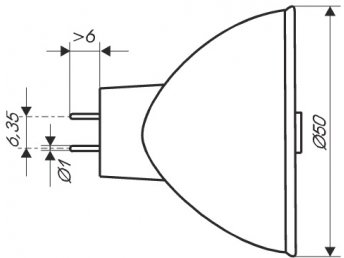 Lampada per Proiettore a Scorrimento 120v 600w GY9.5 GZ.5 3m, Lampadina Alogena per Proiezione 120v600w