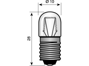 12V 2W 166mA E10 10x28